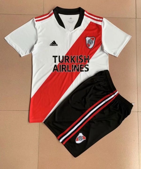Kids-River Plate 21/22 Home Soccer Jersey